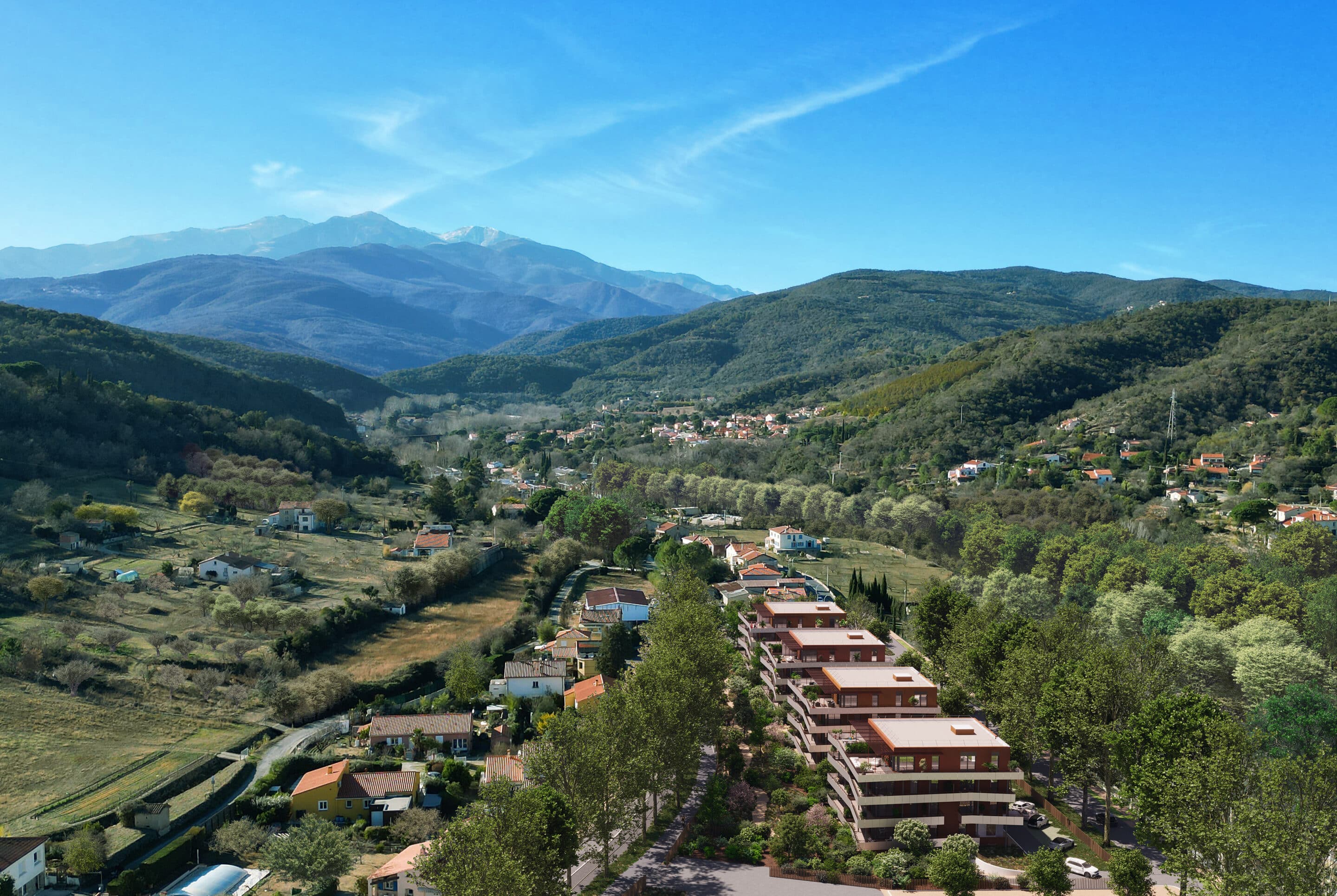Constellation 154 – résidence neuve à Céret avec parc et vue sur le Canigou